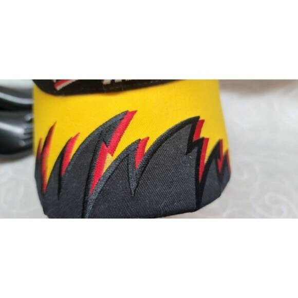 Vintage2023 CAT Racing NASCAR #22 Adjustable Hat Yellow/Black Embroidered Flames - Picture 3 of 9